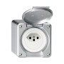 HAGER Steckdose Robusto T23 aluminium