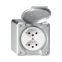 HAGER Fehlerstrom - Schutzsteckdose Robusto T13 aluminium
