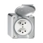 HAGER Fehlerstrom - Schutzsteckdose Robusto T13 aluminium