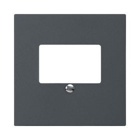 HAGER Frontplatte Kallysto T+T 6p RJ45 Steckdose anthrazit
