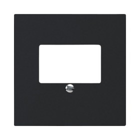 HAGER Frontplatte Kallysto T+T 6p RJ45 Steckdose schwarz