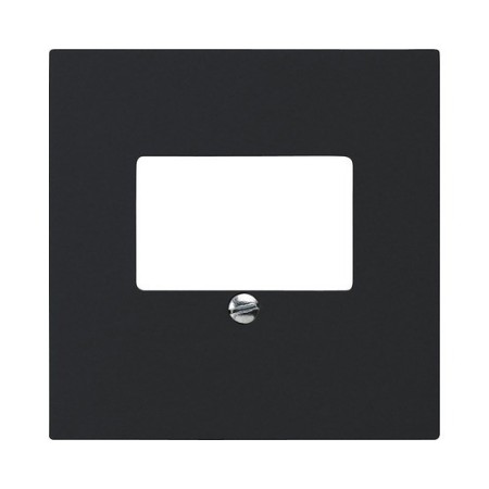 HAGER Frontplatte Kallysto T+T 6p RJ45 Steckdose schwarz