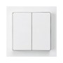 HAGER Frontplatte Doppeldruckschalter weiss