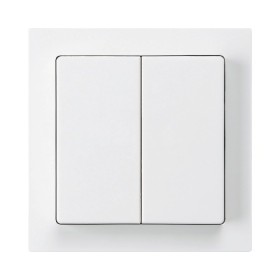 HAGER Frontplatte Doppeldruckschalter weiss