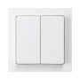 HAGER Frontplatte Doppeldruckschalter weiss