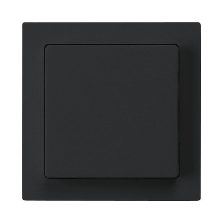 HAGER Frontplatte Druckschalter schwarz