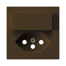 HAGER Frontplatte Kombi Schalter T13 braun