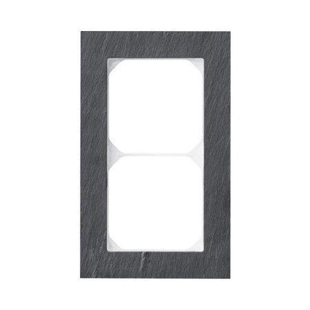 HAGER Abdeckrahmen ART 2fach Schiefer schwarz