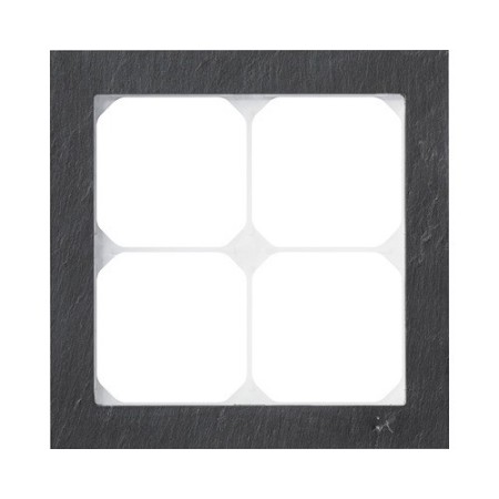 HAGER Abdeckrahmen ART 4fach Schiefer schwarz
