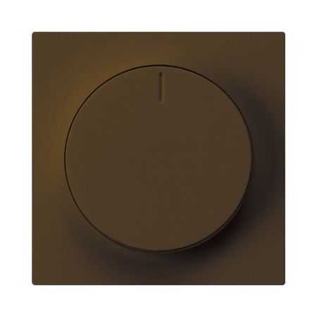 HAGER Frontplatte Drehdimmer braun
