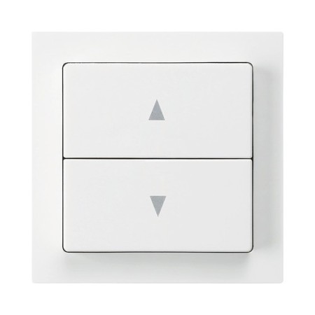 HAGER Frontplatte Storenschalter weiss
