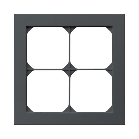 HAGER Abdeckrahmen K Pro 4fach anthrazit