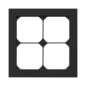 HAGER Abdeckrahmen K Pro 4fach schwarz