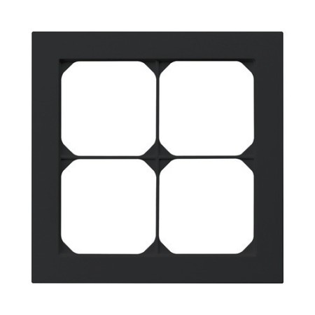 HAGER Abdeckrahmen K Pro 4fach schwarz