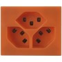 HAGER FLF Steckdose 3xT23 IP 20 orange