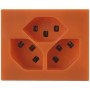 HAGER FLF Steckdose 3xT23 IP 20 orange