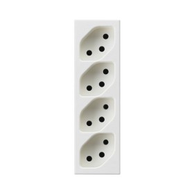 HAGER FLF Steckdose 4xT13 GR. II parallel IP 20 weiss