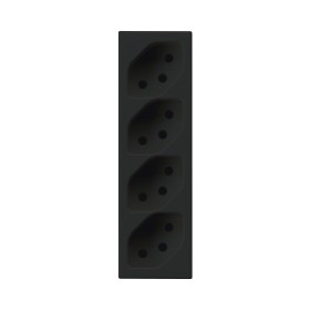 HAGER FLF Steckdose 4xT13 GR. II schwarz