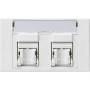 HAGER FLF UP Netzwerkdose 2xRJ45 IP 20 weiss Cat 5E