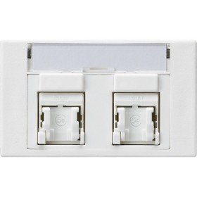 HAGER FLF UP Netzwerkdose 2xRJ45 IP 20 weiss Cat 5E