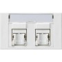HAGER FLF UP Netzwerkdose 2xRJ45 IP 20 weiss Cat 5E