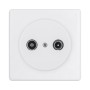 HAGER Basico UP Antennensteckdose R/TV IP 20 weiss