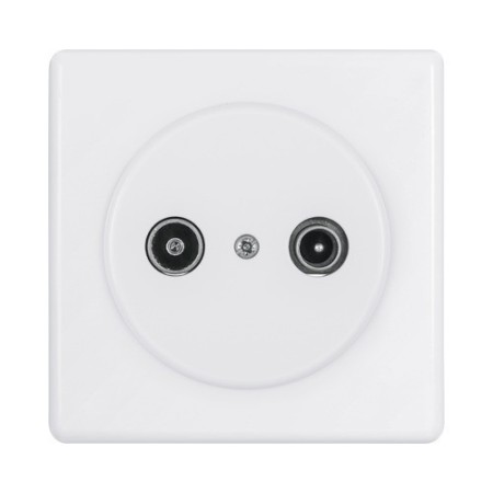 HAGER Basico UP Antennensteckdose R/TV IP 20 weiss