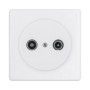 HAGER Basico UP Antennensteckdose R/TV IP 20 weiss