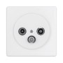 HAGER Basico UP Antennensteckdose R/TV/SAT IP 20 weiss