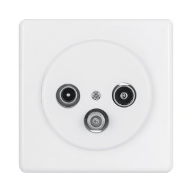 HAGER Basico UP Antennensteckdose R/TV/SAT IP 20 weiss