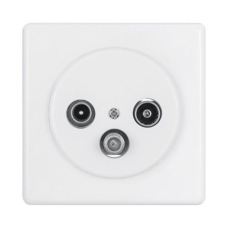 HAGER Basico UP Antennensteckdose R/TV/SAT IP 20 weiss
