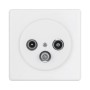 HAGER Basico UP Antennensteckdose R/TV/SAT IP 20 weiss