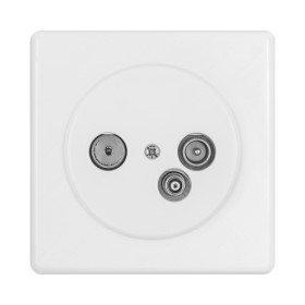 HAGER Basico UP Antennensteckdose R/TV/DAT IP 20 weiss