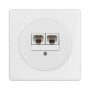 HAGER Basico UP Netzwerkdose 2xRJ45 4-polig IP 20 weiss