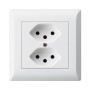 HAGER Kallysto.line UP Steckdose 2xT13 parallel IP 20 weiss