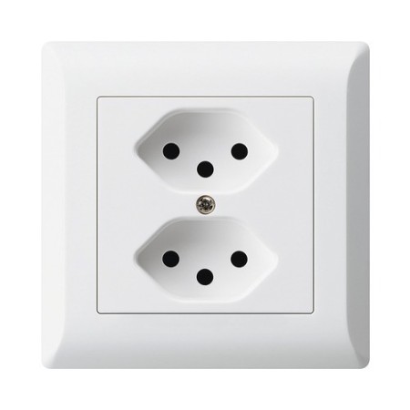 HAGER Kallysto.line UP Steckdose 2xT13 parallel IP 20 weiss