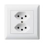 HAGER Kallysto.line UP Steckdose 2xT13 parallel IP 20 weiss