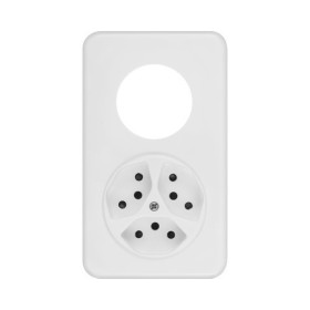 HAGER Basico UP Kombischalter leer und 3xT13 IP 20 weiss
