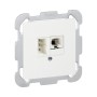 HAGER Kallysto Steckdose 1xRJ45 4-pol. ISDN + 1xTT83 6-pol. weiss