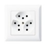 HAGER Kallysto.line UP Steckdose 3xT13 parallel weiss