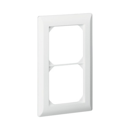 HAGER Kallysto.line Abdeckrahmen 2fach vertikal weiss