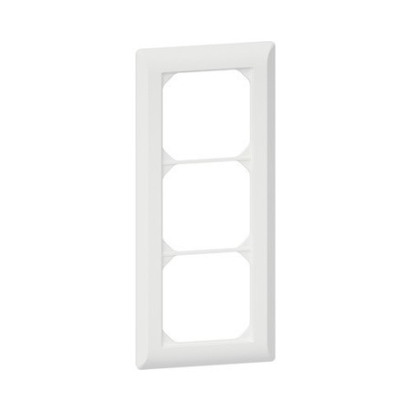 HAGER Kallysto.line Abdeckrahmen 3fach vertikal weiss