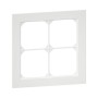 HAGER Kallysto.pro Abdeckrahmen 4fach 148x148 mm weiss