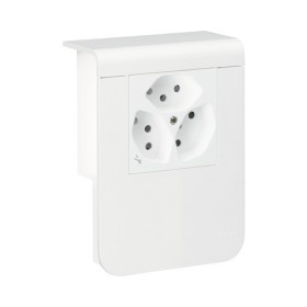 HAGER Geräteträger 3xT13 zu Sockelleistenkanal 20080 weiss/silber