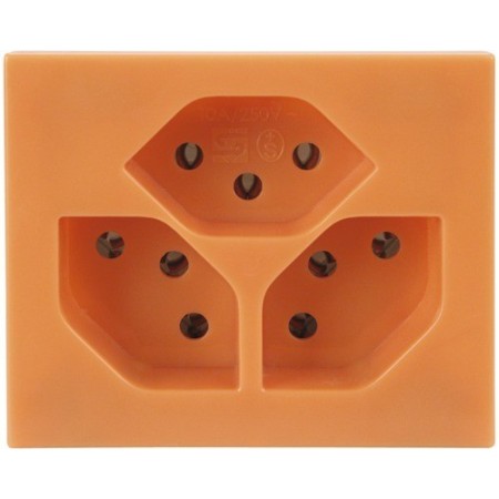 HAGER FLF Steckdose 3xT13 orange