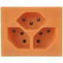 HAGER FLF Steckdose 3xT13 orange