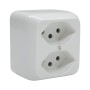 Mica AP Steckdose 2xT13 weiss