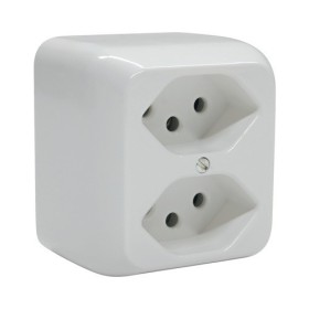 Mica AP Steckdose 2xT13 weiss