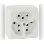 Mica AP Steckdose 3xT13 weiss paralell