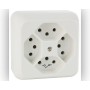 Mica AP Steckdose 4xT13 weiss getrennt
